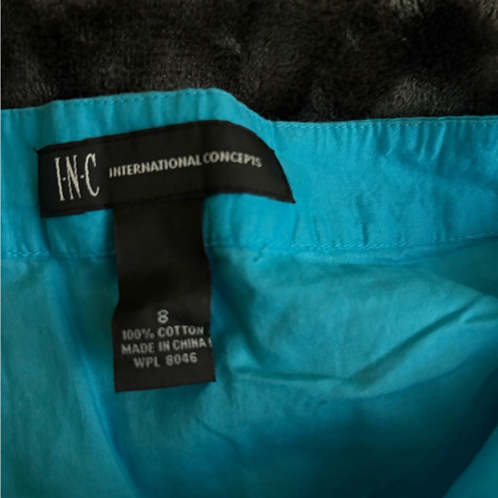 INC Gradient Flowy Skirt, Blue/Black